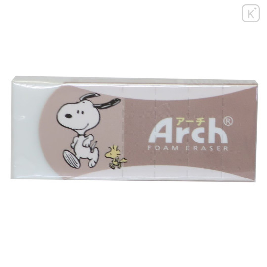 Japan Peanuts Arch Foam Eraser - Snoopy & Woodstock - 1