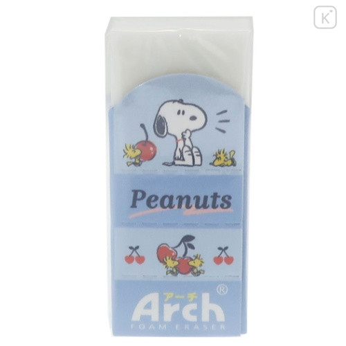 Japan Peanuts Arch Foam Eraser - Snoopy & Woodstock : Cherry - 1