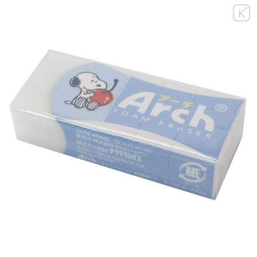 Japan Peanuts Arch Foam Eraser - Snoopy & Woodstock : Cherry - 2