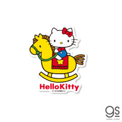 Japan Sanrio Vinyl Sticker - Hello Kitty / Rocking Horse