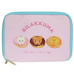 Japan San-X Tablet Gadget Multi Case (M) - Rilakkuma : Donuts Pink
