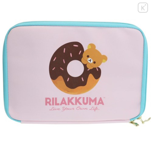 Japan San-X Tablet Gadget Multi Case (M) - Rilakkuma : Donuts Pink - 2