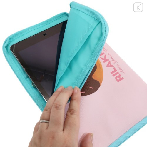 Japan San-X Tablet Gadget Multi Case (M) - Rilakkuma : Donuts Pink - 5