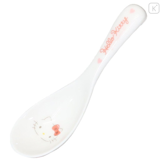 Japan Sanrio Porcelain Spoon - Hello Kitty / Heart - 1