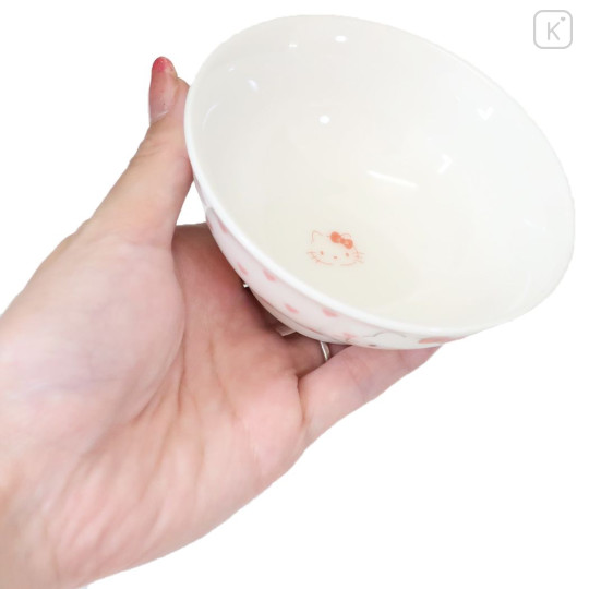 Japan Sanrio Porcelain Small Bowl - Hello Kitty / Heart - 3
