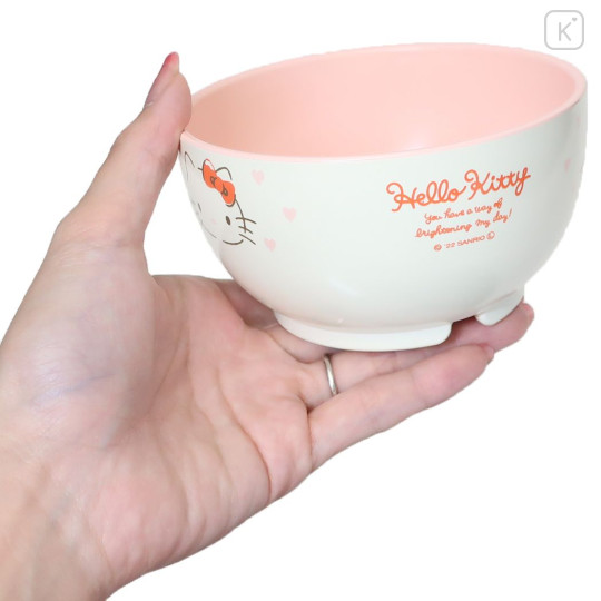 Japan Sanrio Soup Bowl (S) - Hello Kitty / Heart - 2