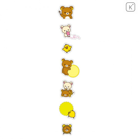 Japan San-X Rilakkuma Bear Sticker - Characters Yellow - 2