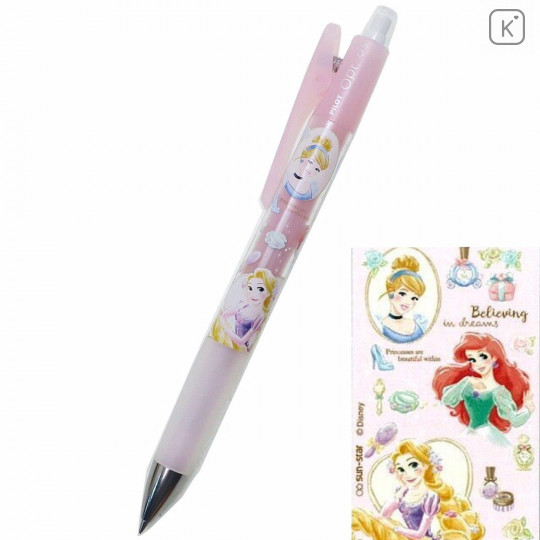 Japan Disney Pilot Opt. Mechanical Pencil - Princess Ariel Rapunzel Cinderella - 1