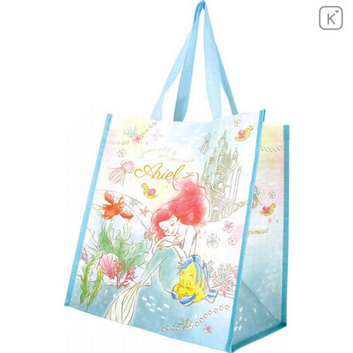 Japan Disney Princess Shopping Tote Bag - Little Mermaid Ariel - 1