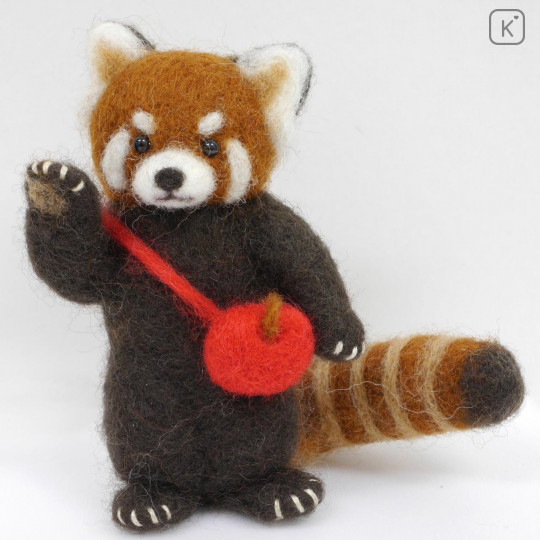 Japan Sun Felt Wool Needle Felting Kit - Hello Red Panda - 3
