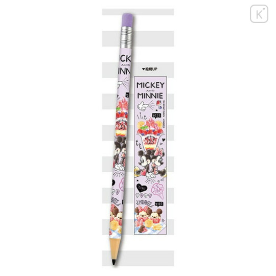 Japan Disney Mechanical Pencil - Mickey Mouse & Minnie Mouse Dessert - 1