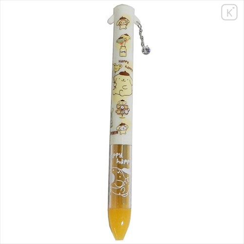 Japan Sanrio Two Color Mimi Pen - Pompompurin with Earrings - 1