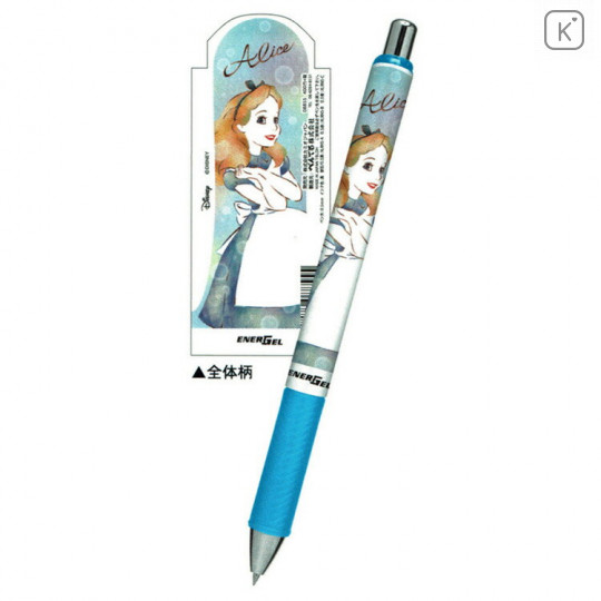 Japan Disney Pentel EnerGel Black 0.5mm Pen - Alice in Wonderland - 1