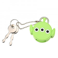 Japan Disney Store Keychain Face Padlock - Little Green Men Alien