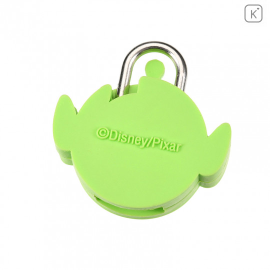 Japan Disney Store Keychain Face Padlock - Little Green Men Alien - 2