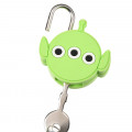 Japan Disney Store Keychain Face Padlock - Little Green Men Alien - 3