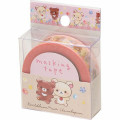 Japan San-X Washi Paper Masking Tape - Korilakkuma & Chairoikoguma Pink Garden - 1