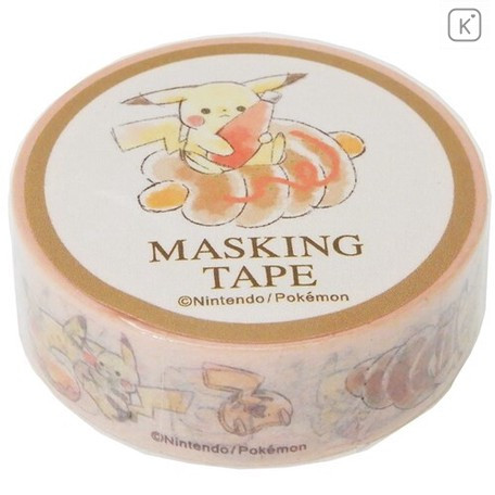 Japan Pokemon Washi Paper Masking Tape - Pikachu Tea Time - 1