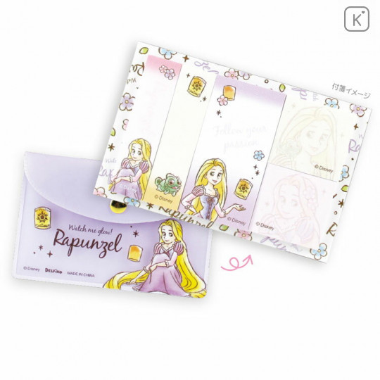 Japan Disney Store Rapunzel Sticky Notes & Folder Set - 1