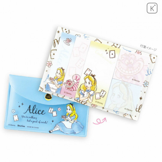 Japan Disney Store Alice in Wonderland Sticky Notes & Folder Set - 1