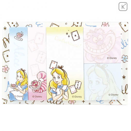 Japan Disney Store Alice in Wonderland Sticky Notes & Folder Set - 2