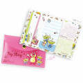 Japan Disney Store Toy Story Lotso & Aliens Sticky Notes & Folder Set - 1