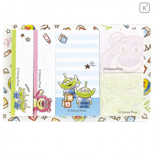 Japan Disney Store Toy Story Lotso & Aliens Sticky Notes & Folder Set - 2