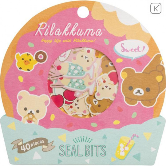Japan San-X Seal Bits Stickers - Rilakkuma / Happy Life - 1