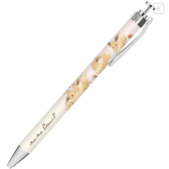Japan Pokemon 0.7mm Black Ball Pen - Eevee Play Around - 1