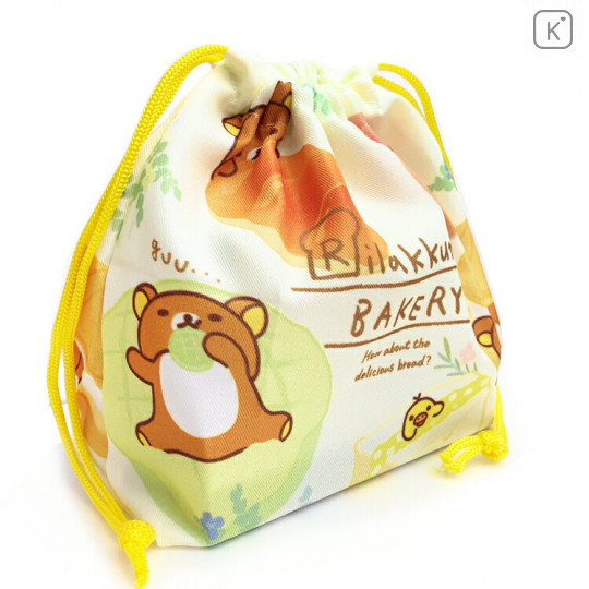 Japan Rilakkuma Drawstring Bag - Bread - 1