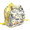 Japan Sanrio Drawstring Bag - Gudetama White - 1