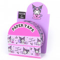 Japan Sanrio Washi Paper Masking Tape - Kuromi Purple Stripe - 1