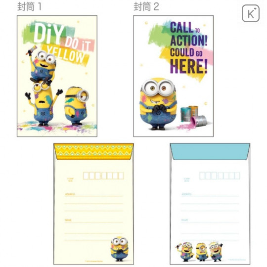 Japan Minions Letter Writing Set - Call Action - 2