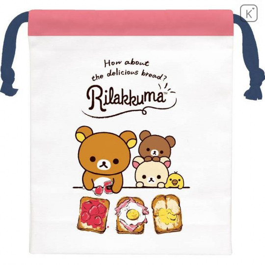 Japan Rilakkuma Drawstring Bag - Delicious Bread - 1