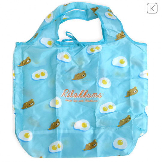 Japan Rilakkuma Eco Shopping Bag - Happy life with Rilakkuma Blue - 2