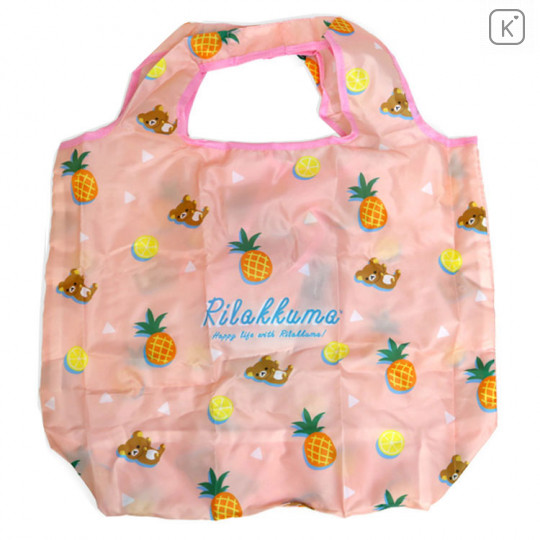 Japan Rilakkuma Eco Shopping Bag - Happy life with Rilakkuma Orange - 2