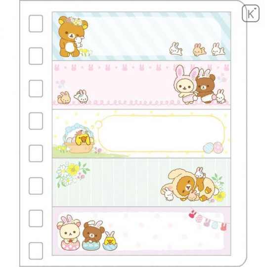 Japan Rilakkuma Sticky Note Set - Korilakkuma & Chairoikoguma Easter Rabbit - 2