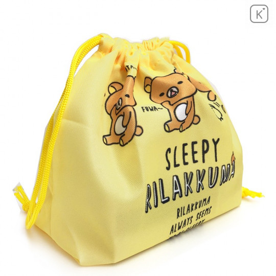Japan Rilakkuma Drawstring Bag - Always Seems to be Sleepy - 1