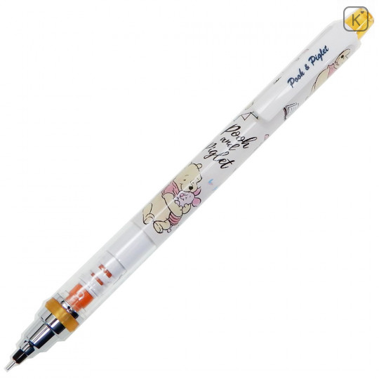Japan Disney Uni Kuru Toga Auto Lead Rotation 0.5mm Mechanical Pencil - Pooh & Piglet Beige - 4