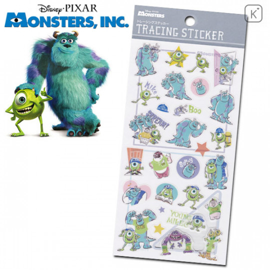Japan Disney Tracing Sticker - Monster Mike & Sulley - 1