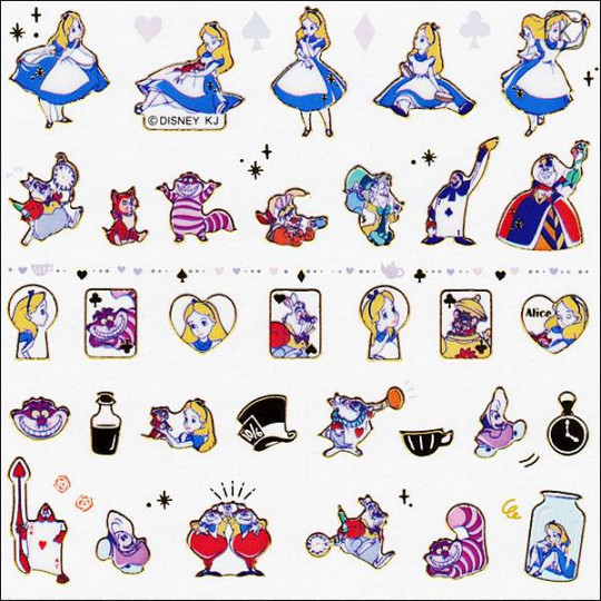 Japan Disney Kiratto Mark Seal Sticker - Alice in Wonderland - 2