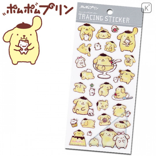 Japan Sanrio Tracing Sticker - Pompompurin - 1