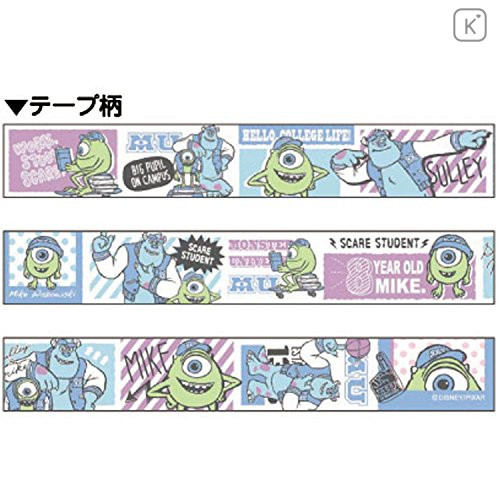 Japan Disney Washi Paper Masking Tape - Monster University Mike & Sulley - 3