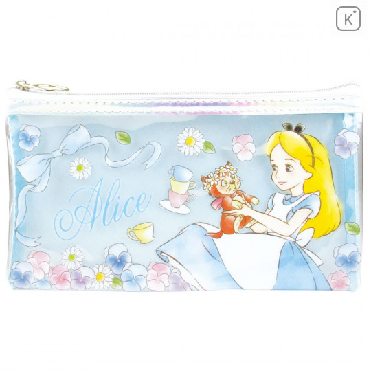 Japan Disney Clear Makeup Pouch Bag Pencil Case (M) - Alice in Wonderland - 1