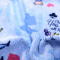 Japan Disney Fluffy Towel - Alice in Wonderland Poker Blue - 3