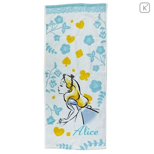 Japan Disney Fluffy Towel - Alice in Wonderland Dreamy Blue - 1