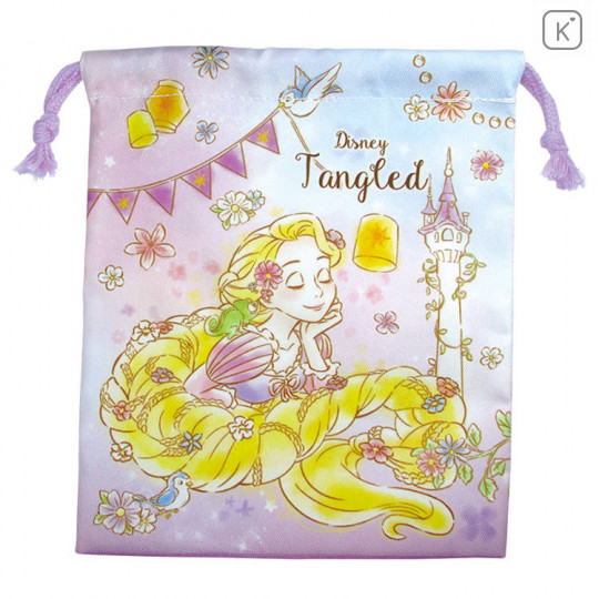 Japan Disney Drawstring Bag - Princess Rapunzel Dreamy - 1