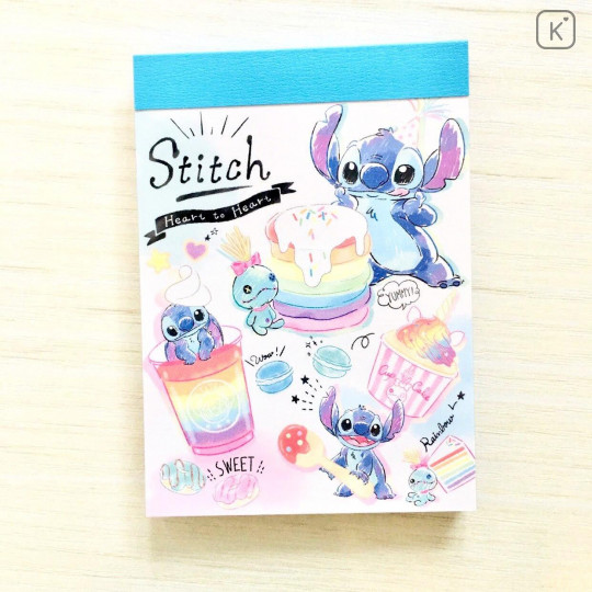 Japan Disney Mini Notepad - Stitch Pop Sweets - 1