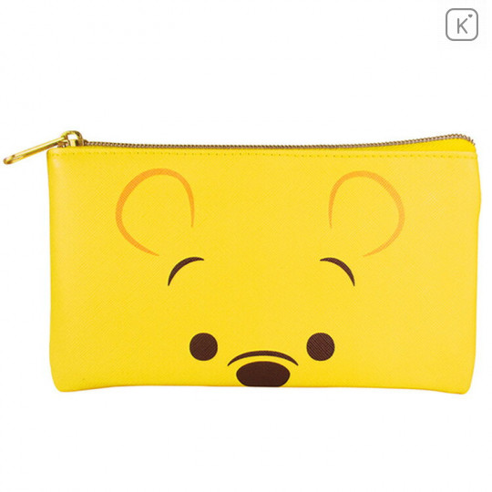 Japan Disney Pouch Makeup Bag Pencil Case - Winnie the Pooh Faces - 1