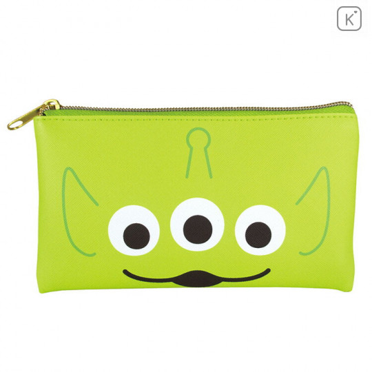 Japan Disney Pouch Makeup Bag Pencil Case - Toy Story Alien Little Green Men Faces - 1